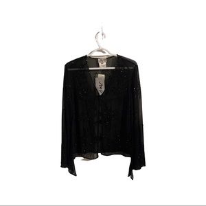 Sheer sequin cardigan